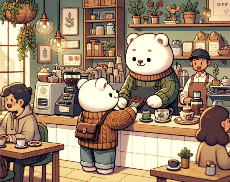 tipping coffeeshop